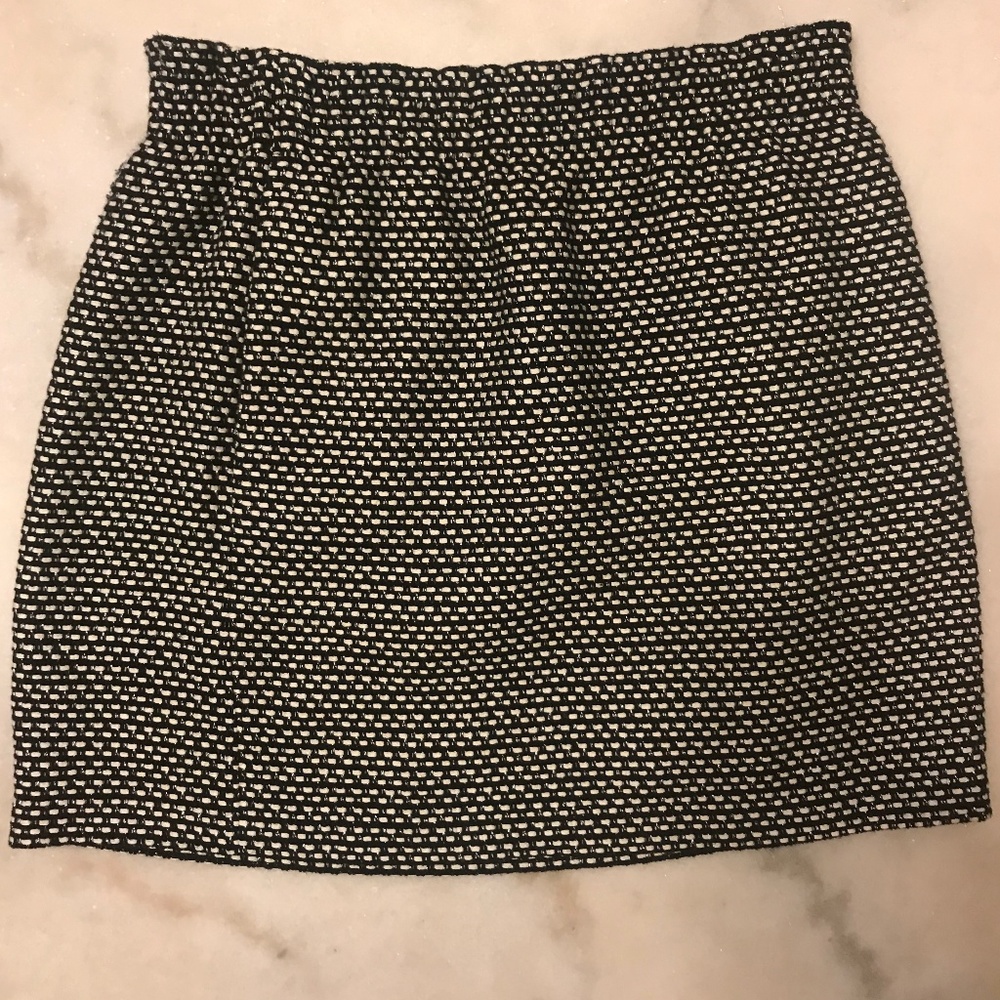 J Crew Pull-On Patterned Linen Skirt